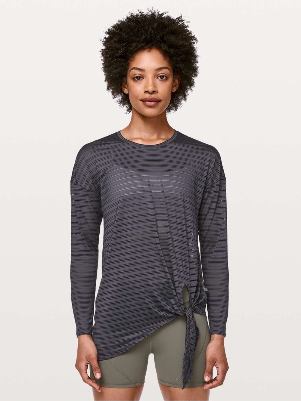 Lululemon Tie Your Practice Long Sleeve *Stripe